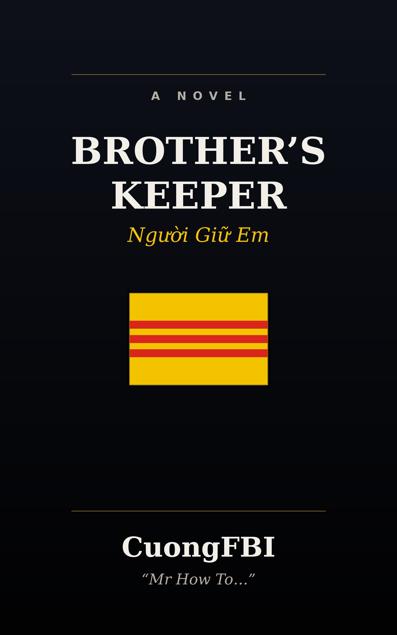 Brother's Keeper — cover, the yellow flag of the Republic of Vietnam on a night-sea field